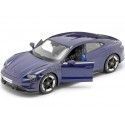 Cochesdemetal.es 2021 Porsche Taycan Turbo S Azul 1:24 Bburago 21098