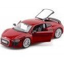 Cochesdemetal.es 2015 Audi R8 V10 Plus Rojo Metalado Metal Kit 1:24 Food 39510