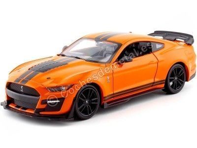 Cochesdemetal.es 2020 Ford Mustang Shelby GT500 Naranja/Negro 1:24 Maisto 31532