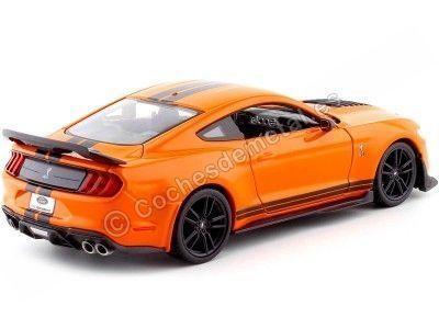 Cochesdemetal.es 2020 Ford Mustang Shelby GT500 Naranja/Negro 1:24 Maisto 31532 2