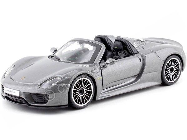 Cochesdemetal.es 2014 Porsche 918 Sypder Gris 1:24 Bburago 21076