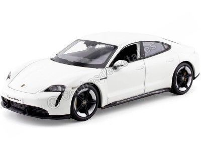 Cochesdemetal.es 2021 Porsche Taycan Turbo S Blanco 1:24 Bburago 21098