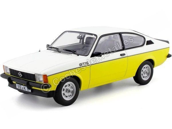Cochesdemetal.es 1977 Opel Kadett GT / E blanc / jaune 1:18 NOREV 183650