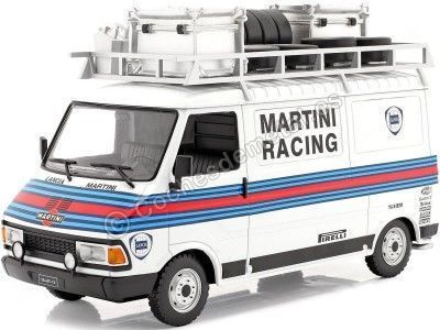 Cochesdemetal.es 1980 Fiat 242 VAN Team Martini Rally Assistance Con Accesorios 1:18 IXO Models 18RMC059XE