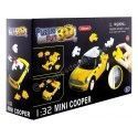 Carsdemetal.es 2014 Mini Cooper S "Puzzle 3D de 64 pièces" Jaune / Blanc 1:32 Happy Well 57074