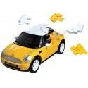 Carsdemetal.es 2014 Mini Cooper S "Puzzle 3D de 64 pièces" Jaune / Blanc 1:32 Happy Well 57074