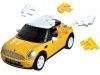 Carsdemetal.es 2014 Mini Cooper S "Puzzle 3D de 64 pièces" Jaune / Blanc 1:32 Happy Well 57074