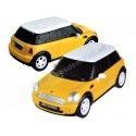 Carsdemetal.es 2014 Mini Cooper S "Puzzle 3D de 64 pièces" Jaune / Blanc 1:32 Happy Well 57074