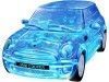 Carsdemetal.es 2014 Mini Cooper S "Puzzle 3d of 64 pièces" Blue Translucent 1:32 Happy Well 57071