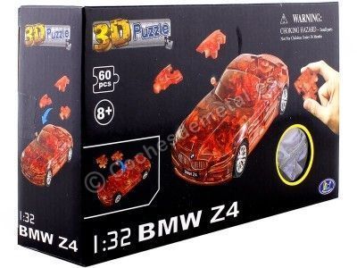 2010 BMW Z4 Coupe "Puzle 3D de 60 Piezas" Rojo Traslucido 1:32 Happy Well 57081 Cochesdemetal.es