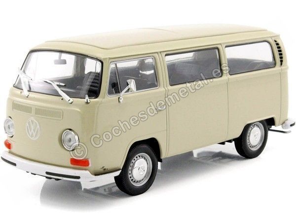 Cochesdemetal.es 1972 Volkswagen VW T2 Beige 1:24 Welly 22472