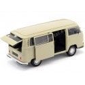 Cochesdemetal.es 1972 Volkswagen VW T2 Beige 1:24 Welly 22472