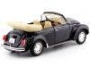 Cochesdemetal.es 1960 Volkswagen VW Beetle Cabrio Black 1:24 Welly 22091