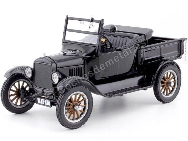 Cochesdemetal.es 1925 Ford Model T Roadster Pick Up (ouvert) Negro 1:24 Sun Star 1862
