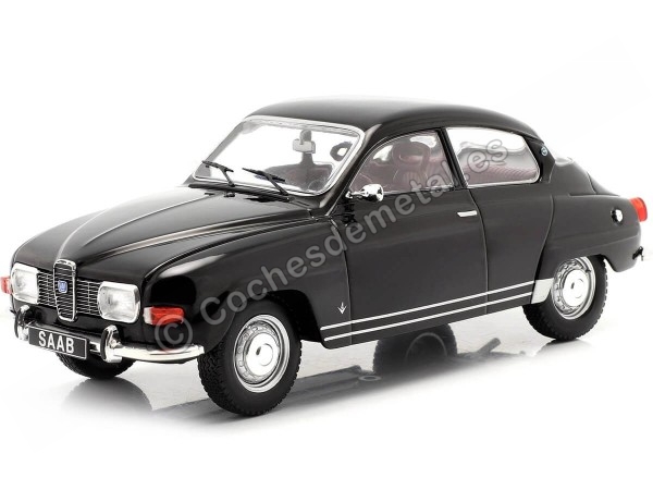 Cochesdemetal.es 1970 Saab 96 V4 Negro 1:24 WhiteBox 124051