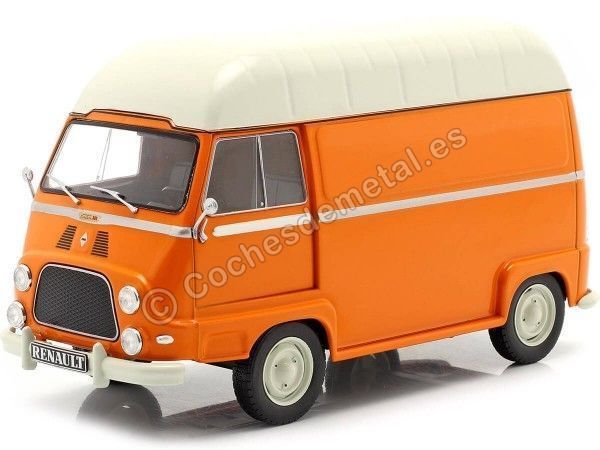 Cochesdemetal.es 1959 Renault Estafette Sobre Elevada Naranja/Beige 1:24 WhiteBox 124053