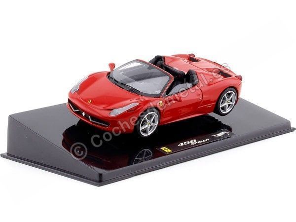 Cochesdemetal.es 2011 Ferrari 458 Italia Spider Rojo 1:43 Hot Wheels Elite W1182