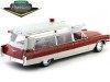 1966 Cadillac S-S 48 High Top Ambulancia Red and White 1:18 GreenLight Precision Collection PC18003 Cochesdemetal 2 - Coches de 