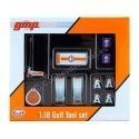 Carsdemetal.es Ensemble d'accessoires pour garage "Golfe" bleu / orange 1:18 ACME GMP 18942