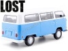 Cochesdememetal.es 1971 Volkswagen Bus T2B "Série télévisée perdue" Azul 1:24 Greenlight 84033