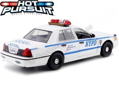 Cochesdemetal.es 2011 Ford Crown Victoria Police NYPD "Hot Pursuit" 1:24 Greenlight 85513 2