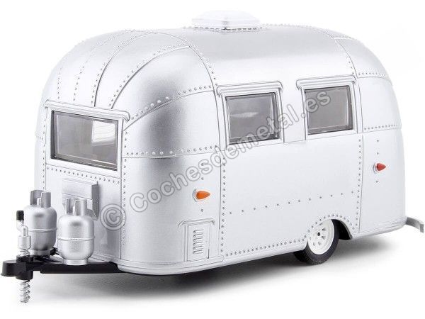 Cochesdemetal.es 1956 Caravana Airstream Trailer Bambi 16 Aluminium 1:24 Greenlight 18224