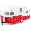 CARSDEMETAL.ES 1961 Caravan Shasta 15 Airflyte Blanca / Red 1:24 Greenlight 18225