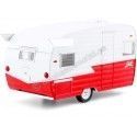 CARSDEMETAL.ES 1961 Caravan Shasta 15 Airflyte Blanca / Red 1:24 Greenlight 18225