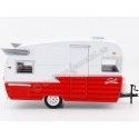 CARSDEMETAL.ES 1961 Caravan Shasta 15 Airflyte Blanca / Red 1:24 Greenlight 18225