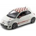 Cochesdemetal.es 2008 Fiat 500 Abarth Blanco "Metal Kit" 1:24 Bburago 18-25084
