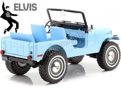 1963 Jeep CJ-5 Sierra Blue "Elvis Presley (1935-77)" 1:18 Greenlight 19061 Cochesdemetal.es 2