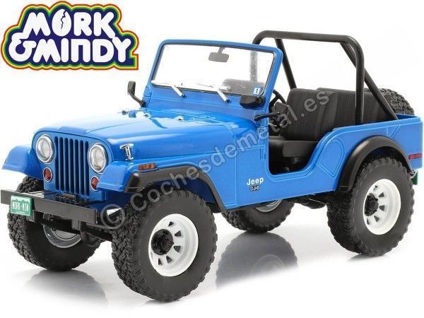 Cochesdemetal.es 1972 Jeep CJ-5 "Mork & Mindy" Azul 1:18 Greenlight 19079