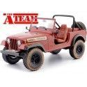 Carsdemetal.es 1983 Jeep CJ-7 "A-Team Team-A" Dirty Red 1:18 Greenlight 19091