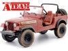 Carsdemetal.es 1983 Jeep CJ-7 "A-Team Team-A" Dirty Red 1:18 Greenlight 19091
