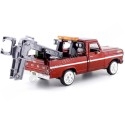 Cochesdemetal.es 1969 Ford F100 Pickup "Servicio de Grua" Granate 1:24 Motor Max 75345