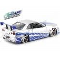 Cochesdemetal.es 2002 Nissan Skyline GT-R BNR34 "Fast & Furious" 1:24 Jada Toys 97158 253203044