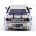 Cochesdemetal.es 2002 Nissan Skyline GT-R BNR34 "Fast & Furious" 1:24 Jada Toys 97158 253203044