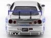 Cochesdemetal.es 2002 Nissan Skyline GT-R BNR34 "Fast & Furious" 1:24 Jada Toys 97158 253203044