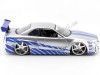 Cochesdemetal.es 2002 Nissan Skyline GT-R BNR34 "Fast & Furious" 1:24 Jada Toys 97158 253203044