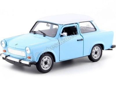 Cochesdemetal.es 1963 Trabant 601 Azul/Blanco 1:24 Welly 24037