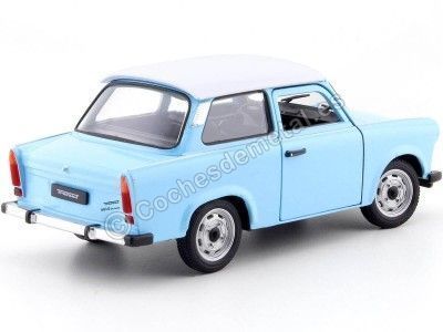 Cochesdemetal.es 1963 Trabant 601 Azul/Blanco 1:24 Welly 24037 2