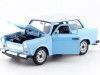 Carsdemetal.es 1963 Trabant 601 bleu / blanc 1:24 bien 24037