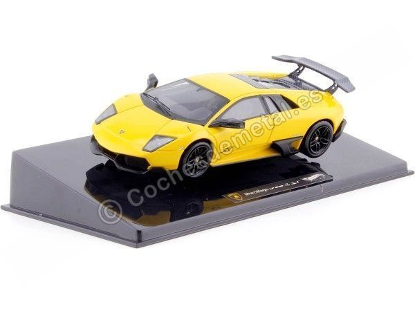 Carsdemetal.es 2013 Lamborghini Murcielago LP670-4 SV Yellow 1:43 Hot Wheels Elite T6934