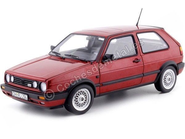 Cochesdemetal.es 1990 Volkswagen Golf II GTI G60 Red Metallic 1:18 Norev 188555