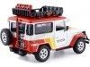 CARSDEMETAL.ES 1974 TOYOTA FJ40 TOP HARD OFF OFF ROAD avec portables blancs / rouges 1:24 MOTOR MAX 79137