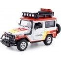 CARSDEMETAL.ES 1974 TOYOTA FJ40 TOP HARD OFF OFF ROAD avec portables blancs / rouges 1:24 MOTOR MAX 79137