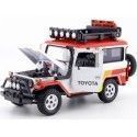 CARSDEMETAL.ES 1974 TOYOTA FJ40 TOP HARD OFF OFF ROAD avec portables blancs / rouges 1:24 MOTOR MAX 79137