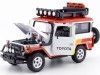 CARSDEMETAL.ES 1974 TOYOTA FJ40 TOP HARD OFF OFF ROAD avec portables blancs / rouges 1:24 MOTOR MAX 79137