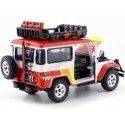 CARSDEMETAL.ES 1974 TOYOTA FJ40 TOP HARD OFF OFF ROAD avec portables blancs / rouges 1:24 MOTOR MAX 79137