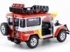 CARSDEMETAL.ES 1974 TOYOTA FJ40 TOP HARD OFF OFF ROAD avec portables blancs / rouges 1:24 MOTOR MAX 79137